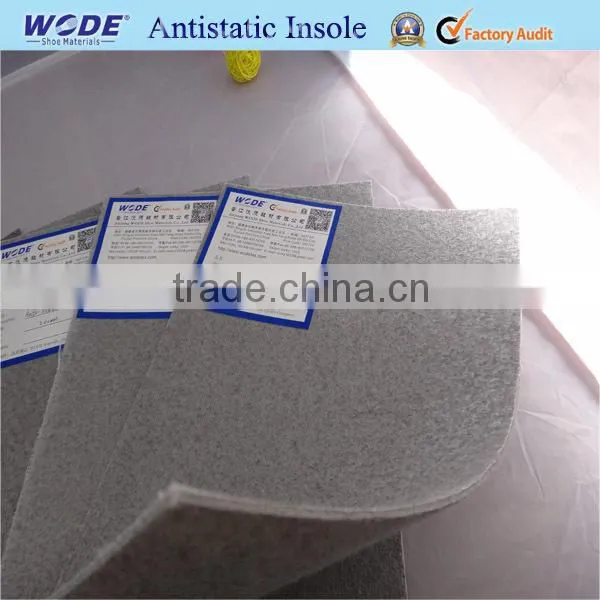 Antistatic nonwoven insole board for safety shoes