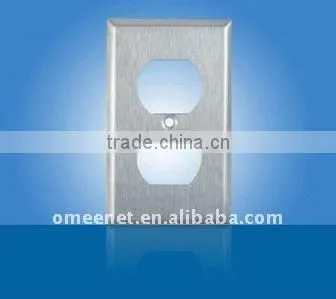 Steel Stainless Duplex Wall Socket Receptacle Plate