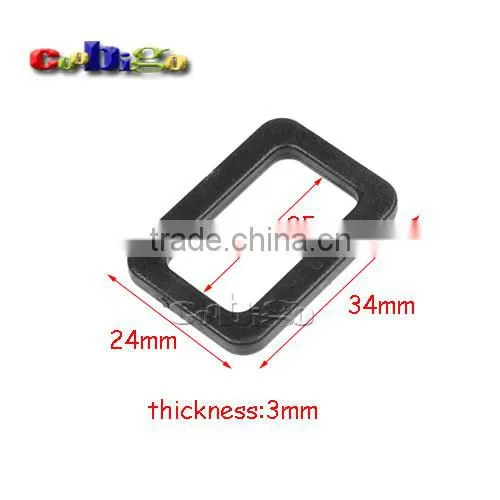 Looploc Plastic Rectangular Ring Buckle for Webbing Straps Backpack #FLC440-25B/32B/38B/50B