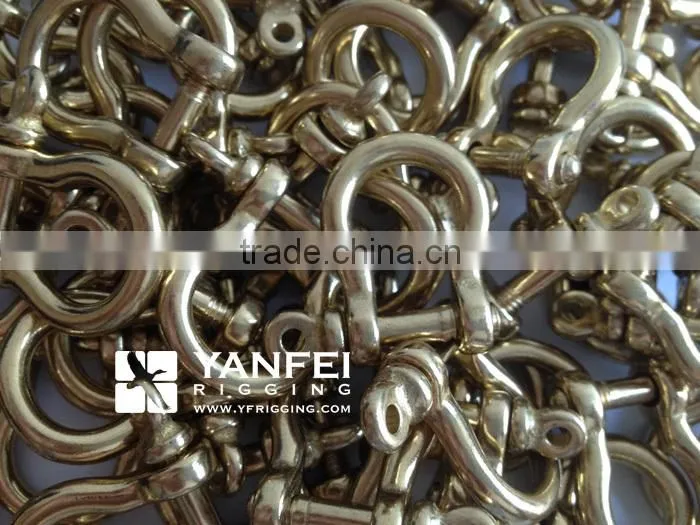 Solid Brass Bow Type Shackle
