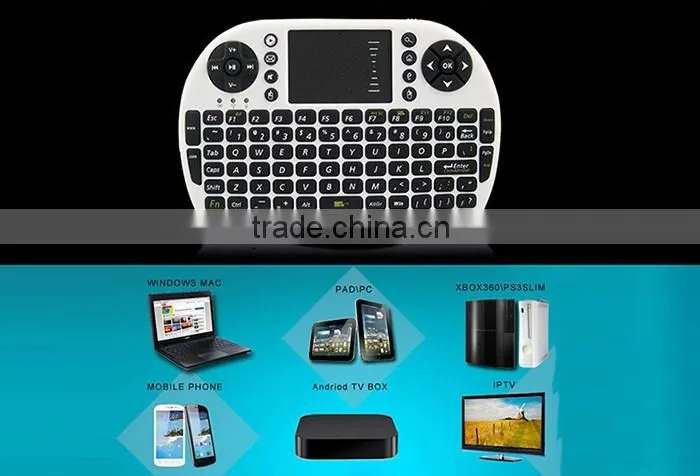 2.4Ghz Mini Wireless Fly Air Mouse keyboard Built-in with High Sensitive Smart Touchpad