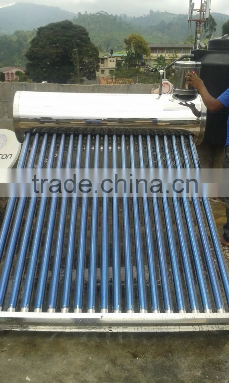 2016 High quality vacuum tube type solar water heater roof system(Manufacturer)