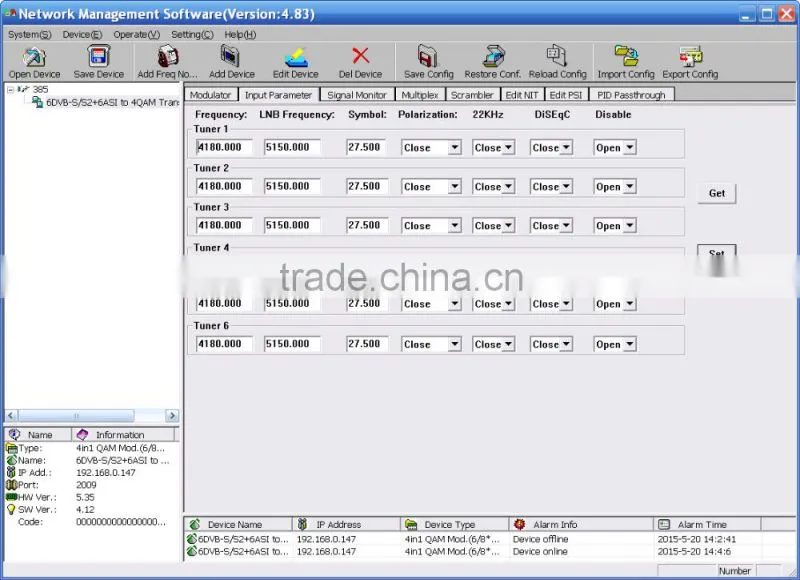 SC-4125 6*Tuner to 4*QAM Transmodulator MUX-Scrambler/dvb-s2 to cable