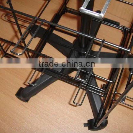 four faces metal rotating peg display rack