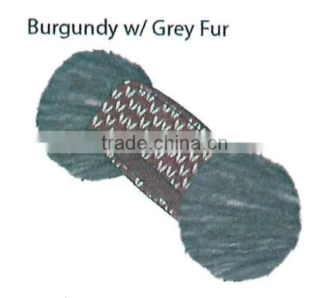 Fashion Winter promotional customized girl's jacquard acrylic knitted headband collection with faux fur lining
