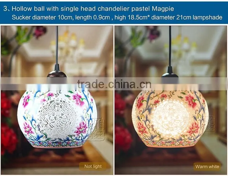 Vintage Ancient Pendant Light Porcelain ChandelierJingdezhen Handpainted Ceramic Party Loft Coffee Bar Restaurant Kitchen Lights