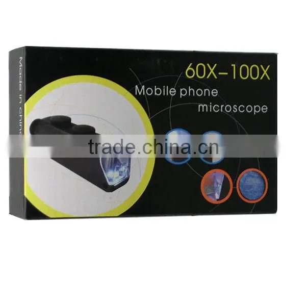 Wholesales 2014 Mini 60X -100X Magnifier Microscope lens for iPhone 4
