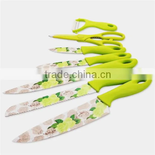 Promotional cheap price printed color 420 stainless steel knife