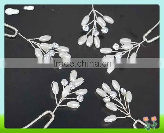 Wholesale artifical decorative hairpin,hairpin with pearls for wedding hair decoration