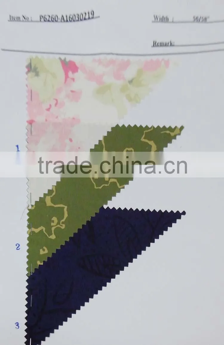 100% cotton printed shirting fabrics for women P6260-A16030219