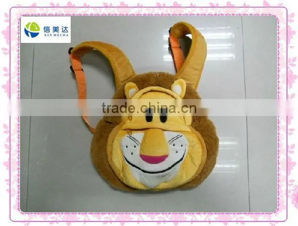 Pink pig kids plush backpack
