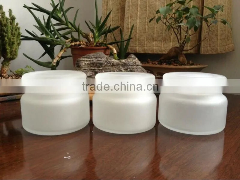 glass candle jar with a glass lid