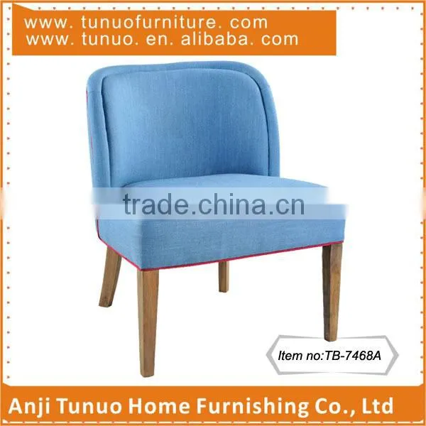 Mini upholstery chair,Starbucks use,Rubber wood&fabric,piping around,TB-7468A