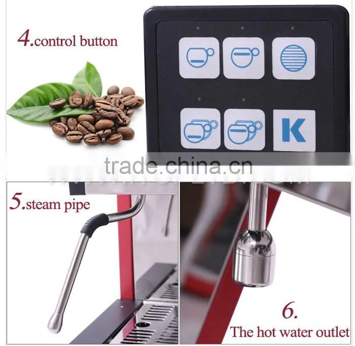 4l stainless steel professional espresso coffee maker machine