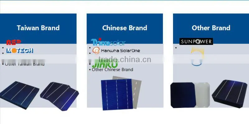 High efficiency Photovoltaic NSP Taiwan Brand solar cell for solar panel