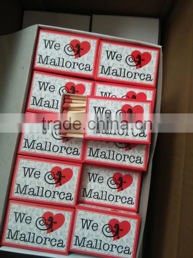 Boxed safety matches with beautiful logo printting and used as promotional gift