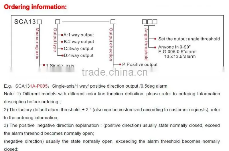 SCA131A Standard Digital Type Dual-axis Tilt Switch Sensor Level Switch Transducer ,Highly anti-vibration performance