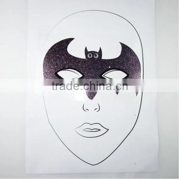 Halloween cartoon water transfer full face tattoo sticker makeup face stickers animal makeup face painting factory