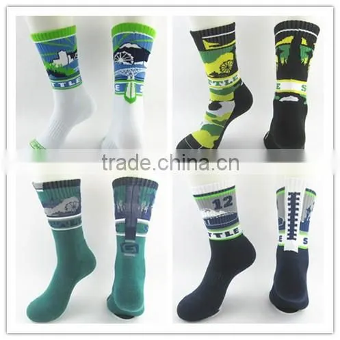 cheap high quality hot sale men's half terry sport socks
