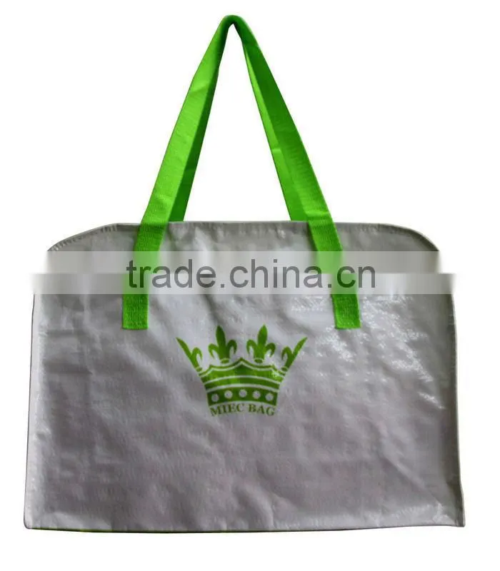 canvas pp woven shopping bags tape handle(2W-2065)