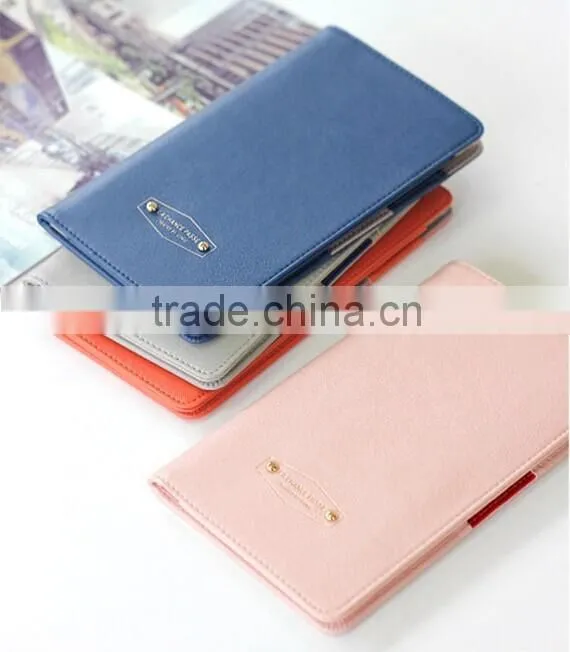 Delicate passport holder with multi-function pocket,leather passport cover with button closed,Beautifully made travel wallet