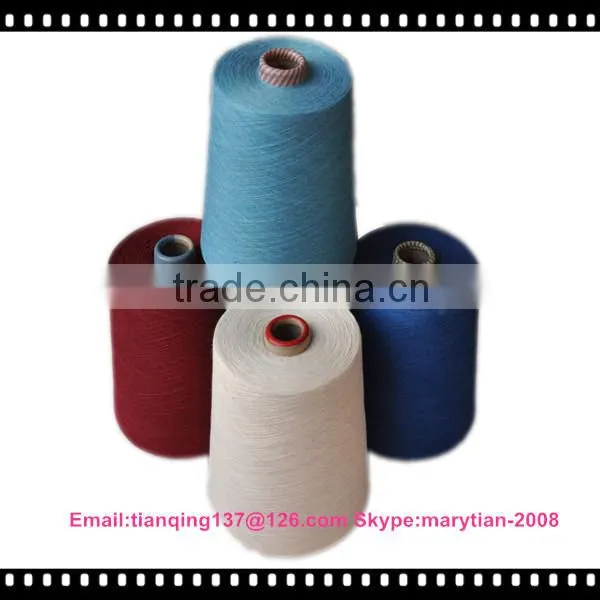 100% spun polyester yarn for sewing thread 20s/3 dyed from China alibaba
