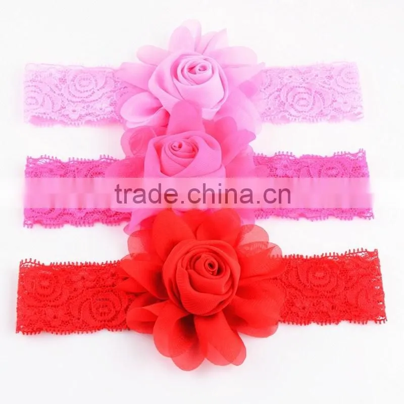 New Hot Sale delicate glitter bow hair band Baby elastic fine hair lead the act the role of 16 color in stock now
