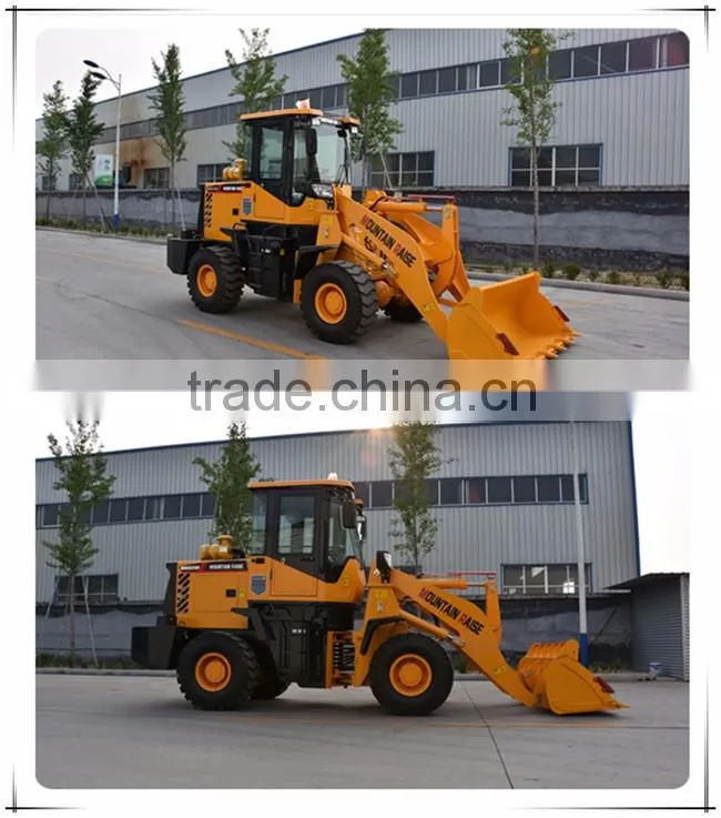 1.5 ton Mini Wheel Loader Pallet Fork Front Loader With Attachments