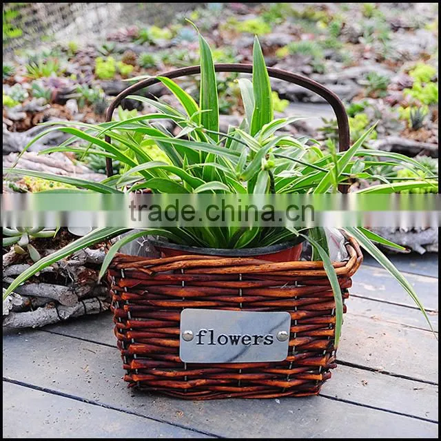 chinese factory grey wash wicker basket
