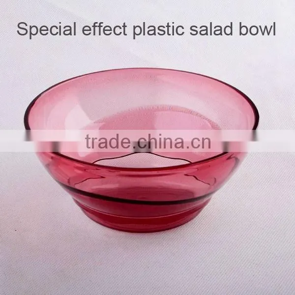 2016 square double color wholesale plastic containers salad bowl