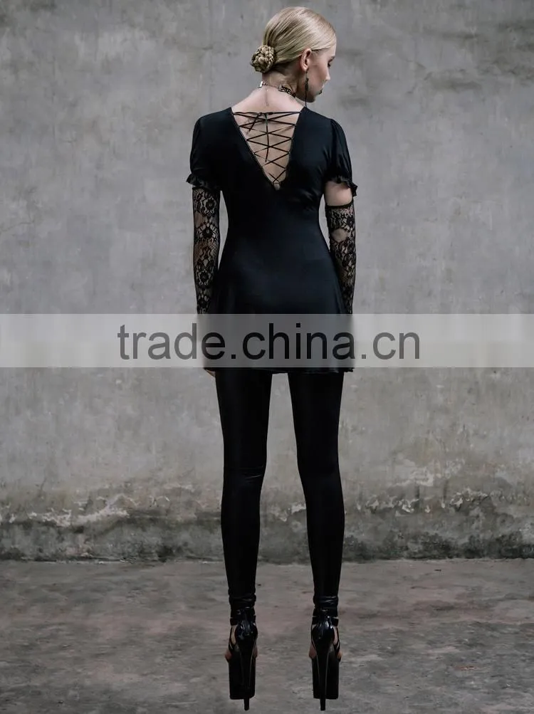 DEVIL FASHION 2015 latest gothic lace leggings PT011