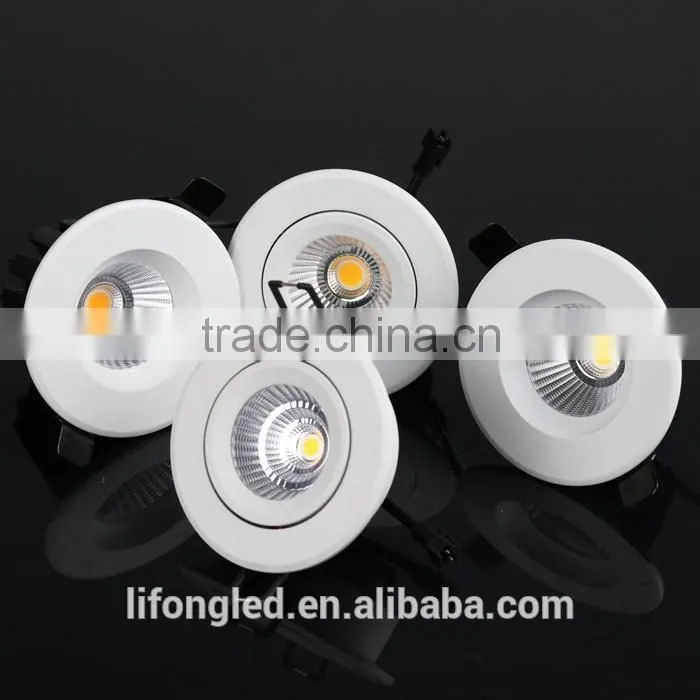 Diameter 85mm Cutting size75mm 5w 7w cob led downlight ,White finish ceiling led light
