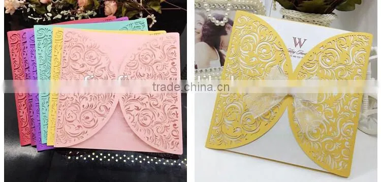 Wholesale Luxury Handmade Decoration Greeting Wedding Invitation Cards