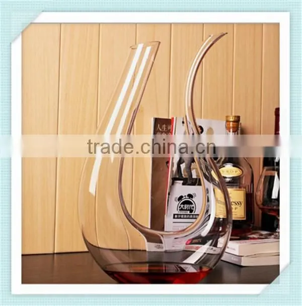 2016 handmade crystal decanter wine lead free glass wine mouth blowing decanter for sale
