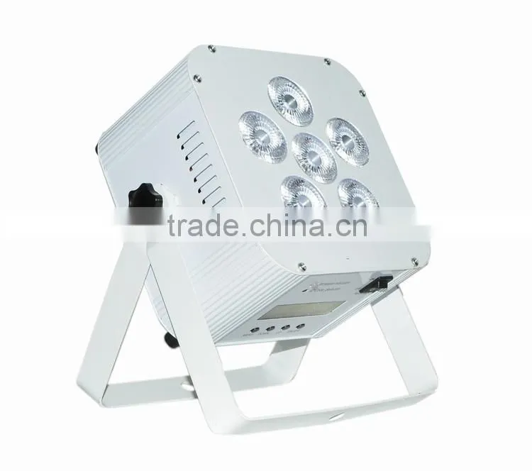 battery wireless 6*10w 4in1 rgbw white led stage lighting