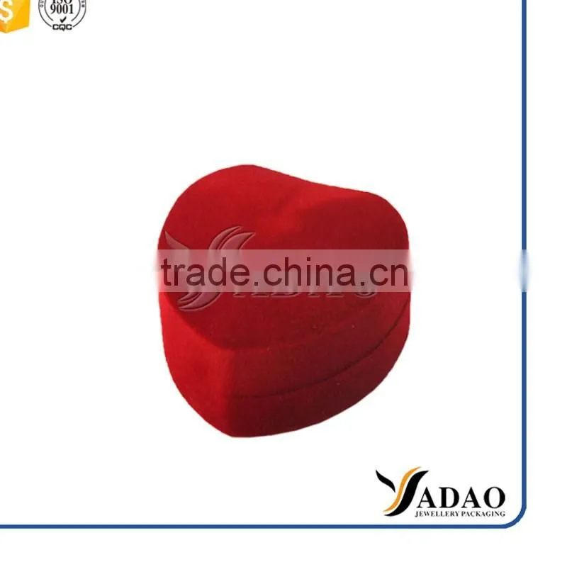 heart shaped wholesales jewelry box velvet ring box
