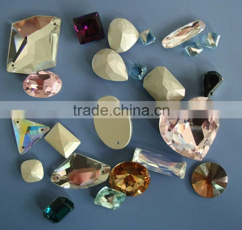 cheap price axe shape flatback sew on stone design for dresses