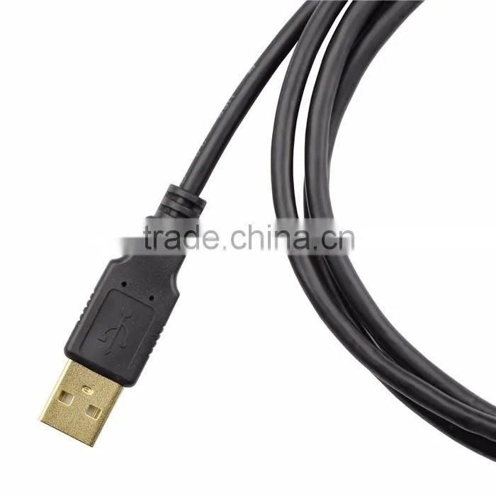Gold plate black AM/FM USB cable for computer/laptop extension