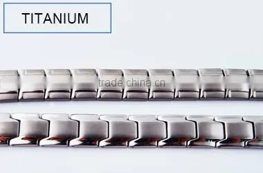 High quality silicone stainless steel energy bracelet