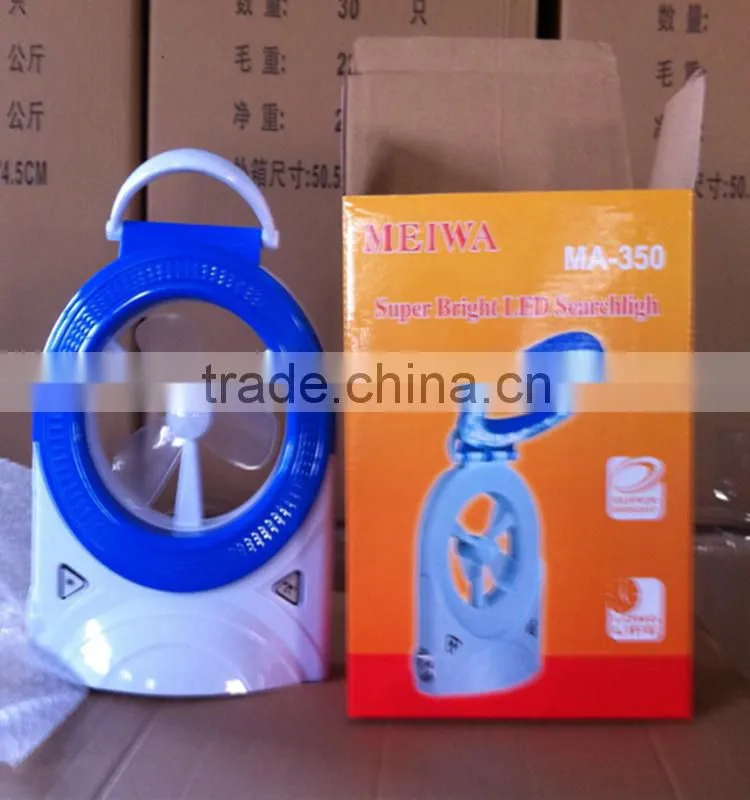 Hot selling popular desktop portable mini stand fans with led light