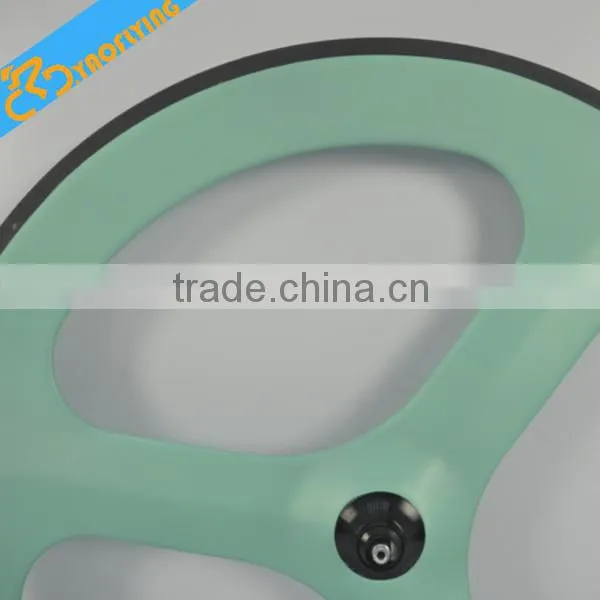 High quality road bike 3 spoke carbon wheels,cheap bike Wheels, customized paintings carbon tri-spoke wheels