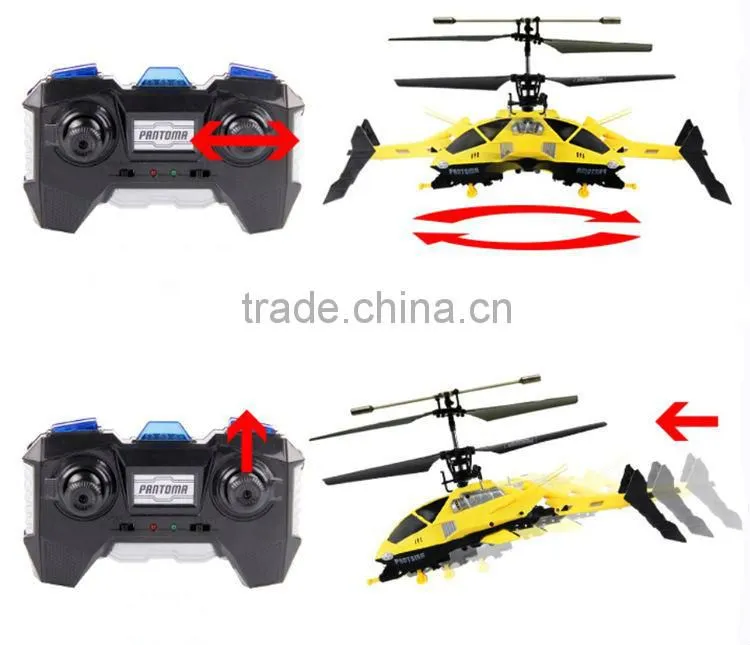 Infrared 3.5 Channel Auto Folding Helicopter With Gyro Transformer Toy Copter