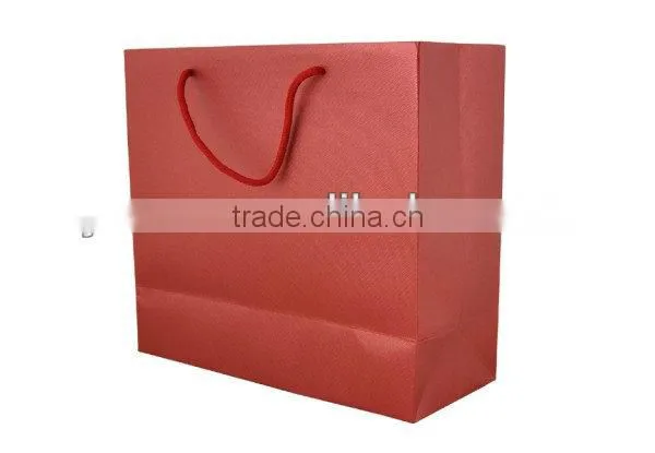 Yiwu wholesale red large paper shopping bags