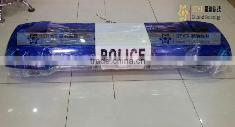 led blue police emergency flashing lightbar