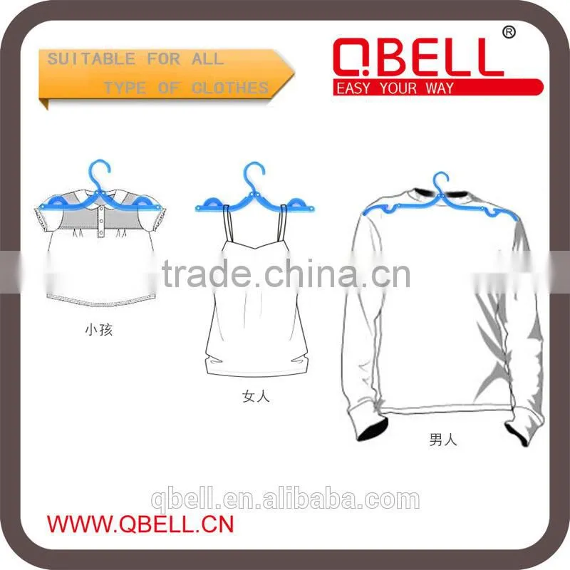 Multi-function Plastic Travel Expandable Folding Clothes Hanger/Plastic Folding Clothes Hang/Travel Clothes Hanger