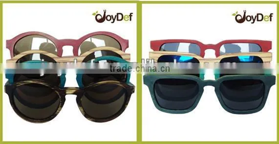 100% Natural New Style of Wooden Sunglasses Colorful handmade designer polarized cheap wooden