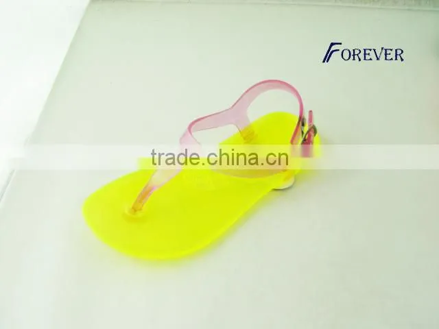 hot selling kids flat jelly buckle sandals