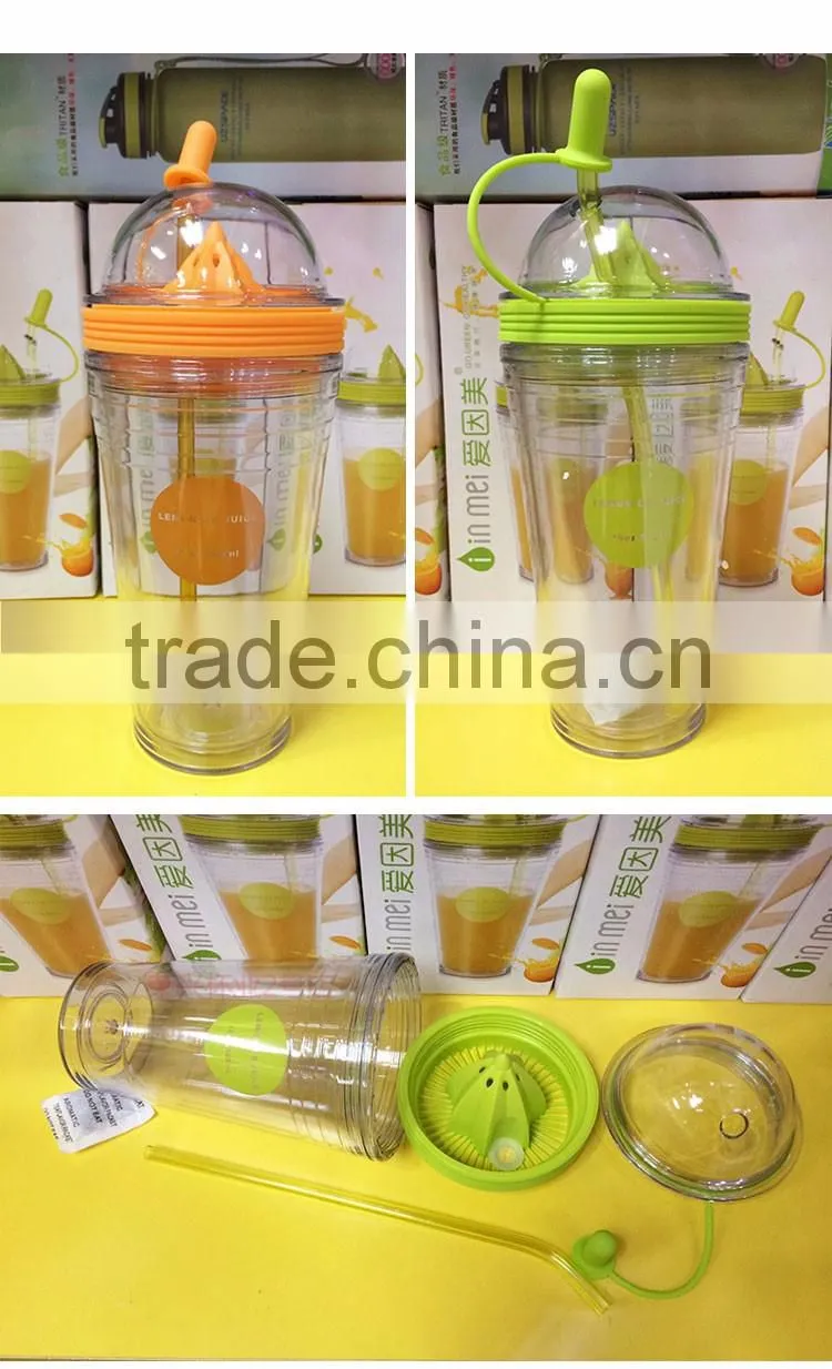 plastic drinking sports reusable water bottle with strap for kids