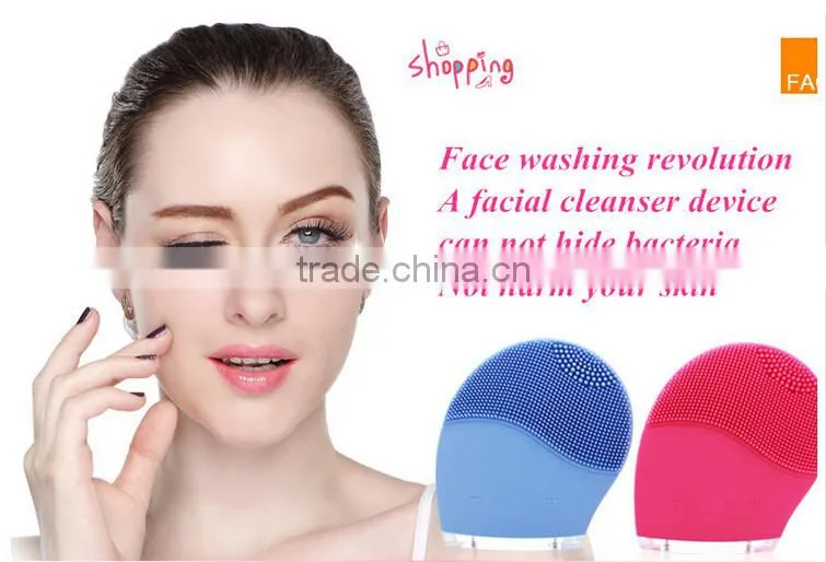 Quality face washing cleaner/cleaning facial brush/beauty tool silicone facial