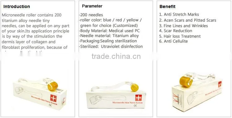 2016 Flagship ! titanium alloy Derma Roller skin roller body face massage roller